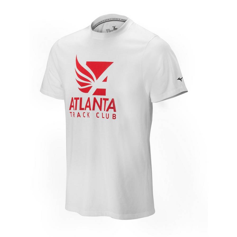 Camiseta Mizuno Atlanta Track Club 50/50 - Homem - Branco - WLMPK3548